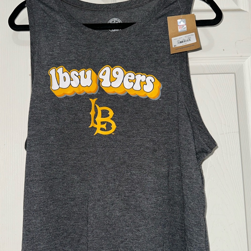 Gray LBSU 49ers Tank Top